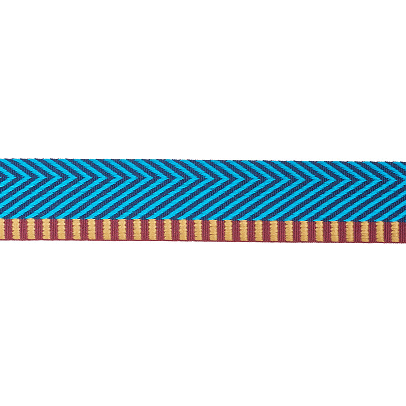 Schumacher CHEVRON TWILL TAPE PEACOCK Trim | Atlanta Fabrics