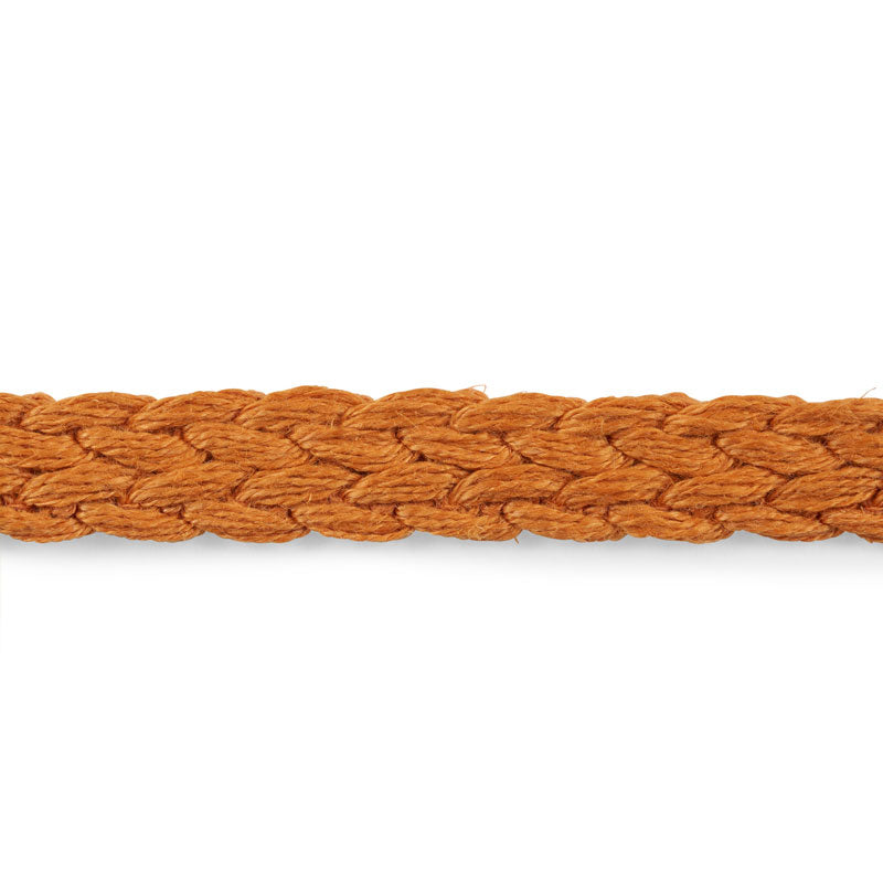 Schumacher BRAIDED LINEN TAPE NARROW ORANGE Trim | Atlanta Fabrics