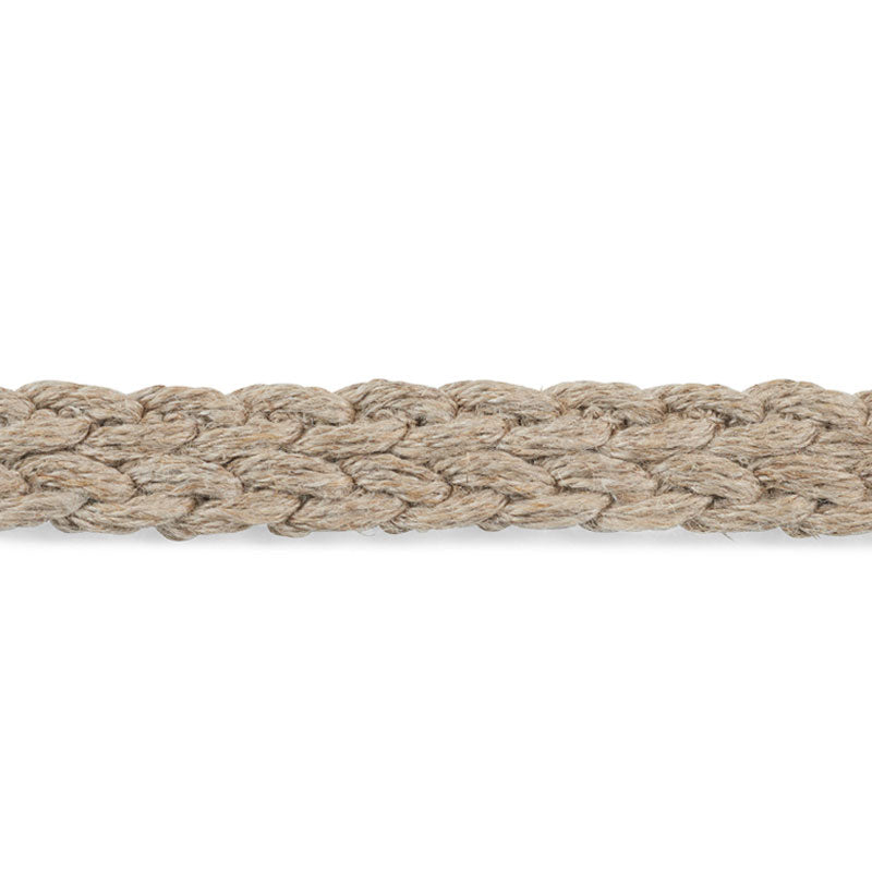 Schumacher BRAIDED LINEN TAPE NARROW NATURAL Trim | Atlanta Fabrics