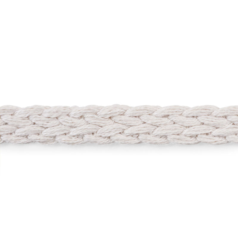 Schumacher BRAIDED LINEN TAPE NARROW IVORY Trim | Atlanta Fabrics