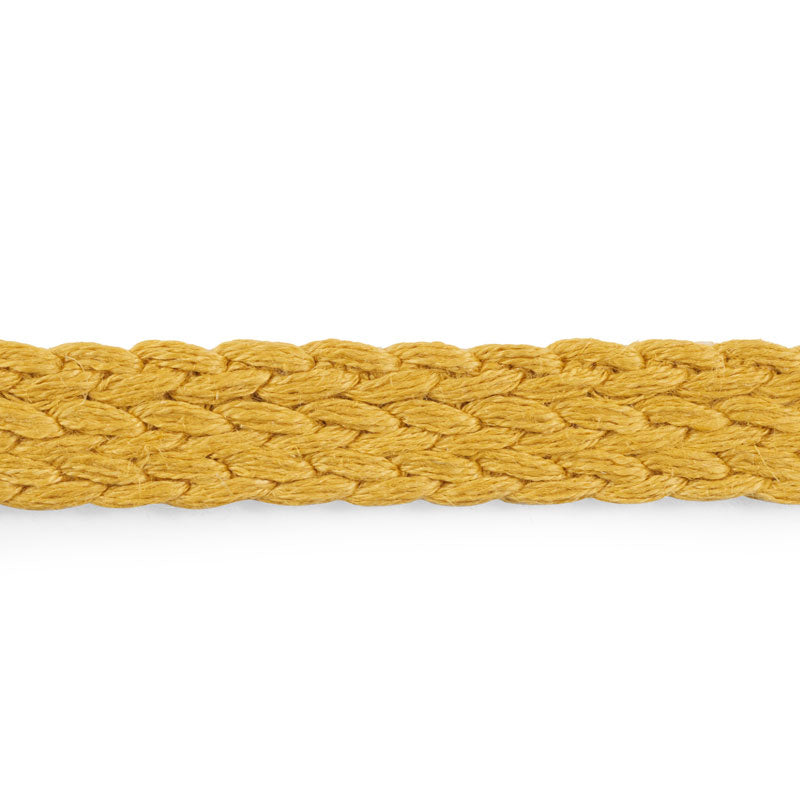 Schumacher BRAIDED LINEN TAPE MEDIUM GOLD Trim | Atlanta Fabrics