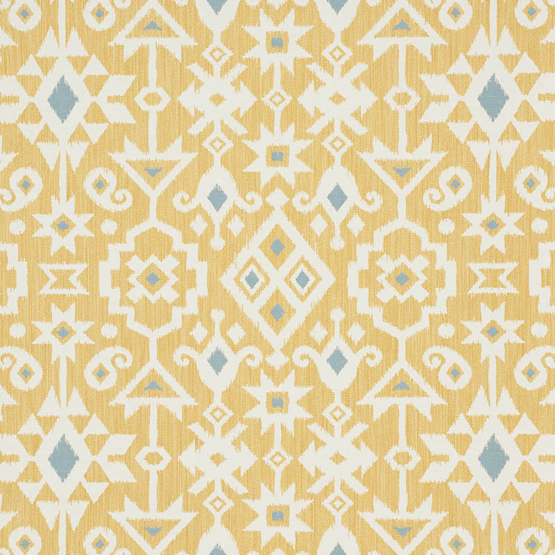 Schumacher CRUSOE IKAT YELLOW Fabric | Atlanta Fabrics