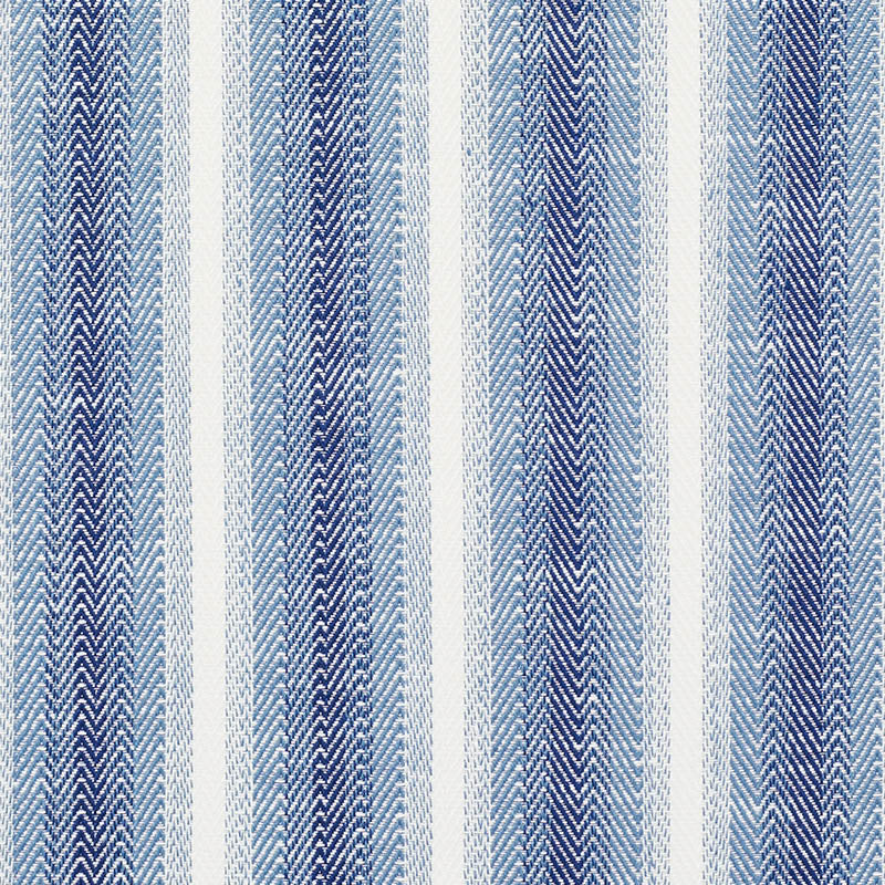 Schumacher COLADA STRIPE INDOOR/OUTDOOR BLUE Fabric | Atlanta Fabrics