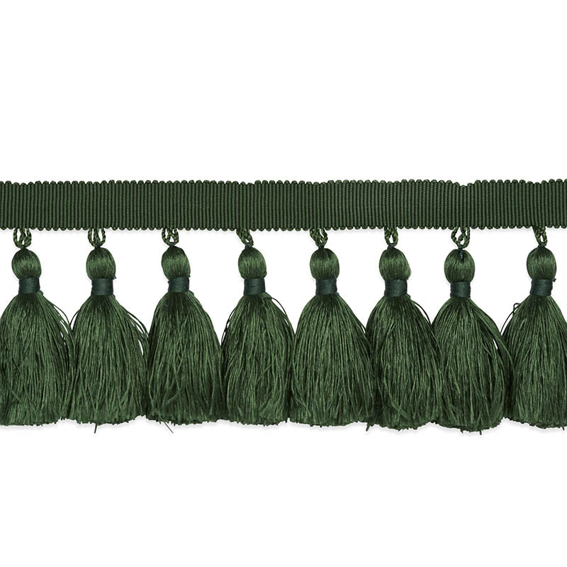 Schumacher VALENTIN SILK TASSEL EMERALD Trim | Atlanta Fabrics