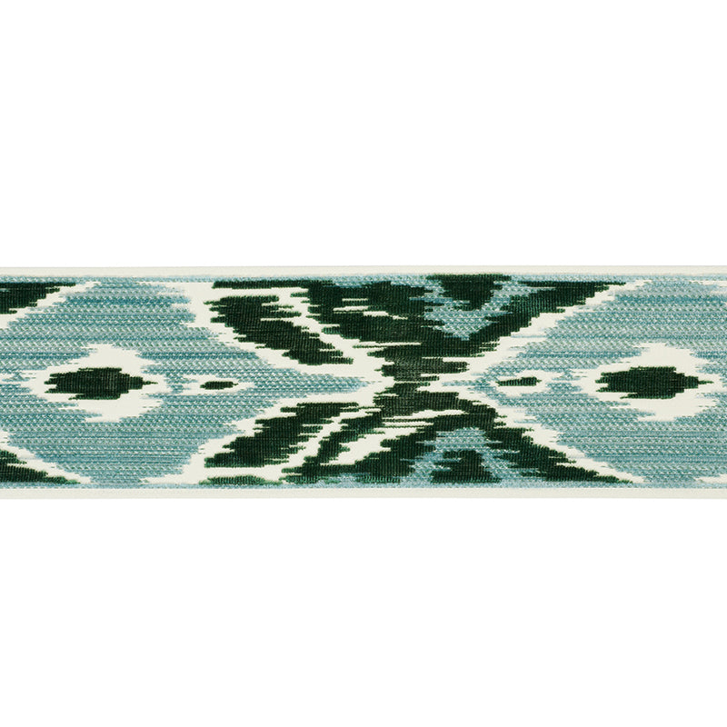Schumacher XENIA VELVET TAPE PEACOCK Trim | Atlanta Fabrics