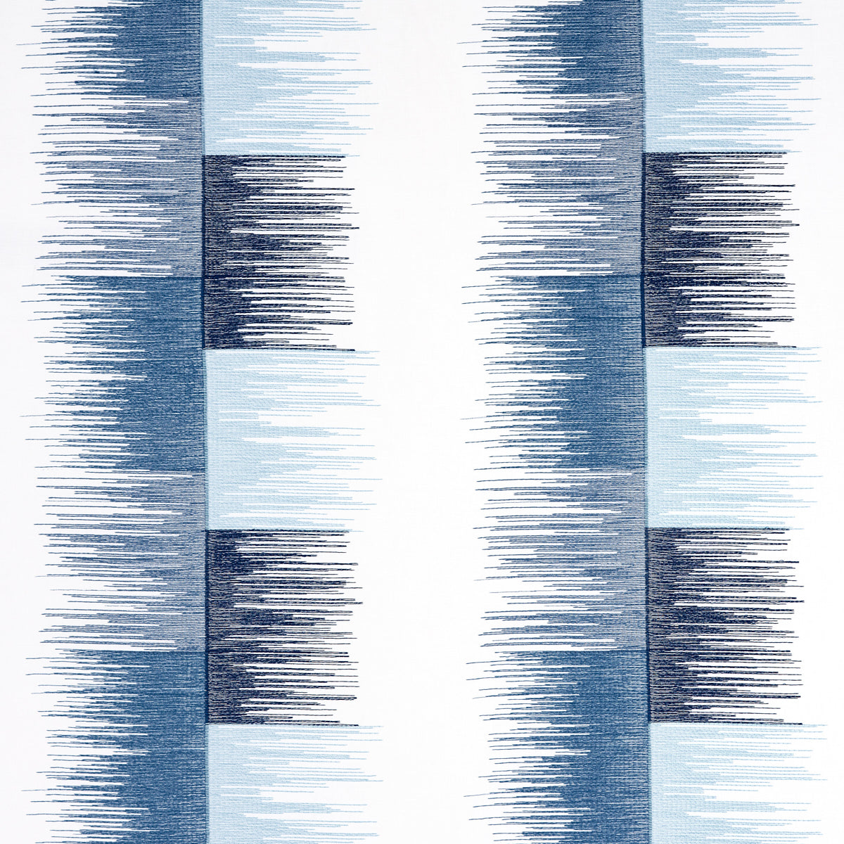 Schumacher SUNBURST STRIPE EMBROIDERY BLUE Fabric | Atlanta Fabrics