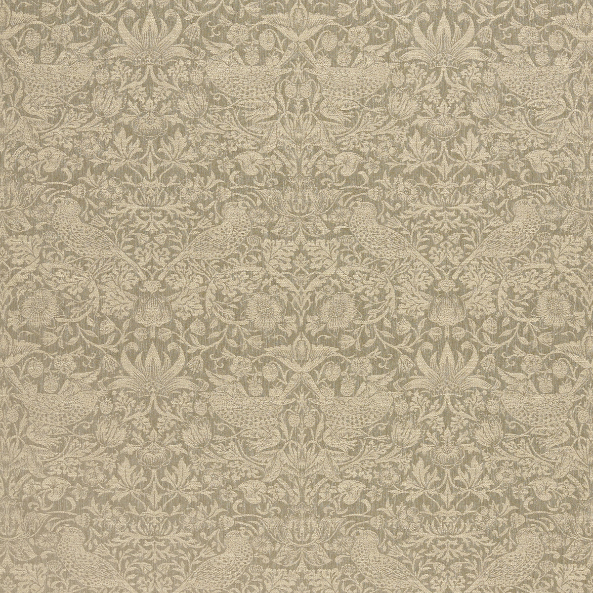 William Morris At Home 7868 STRAWBERRY THIEF WOVEN 3 CORK Fabric | Atlanta Fabrics