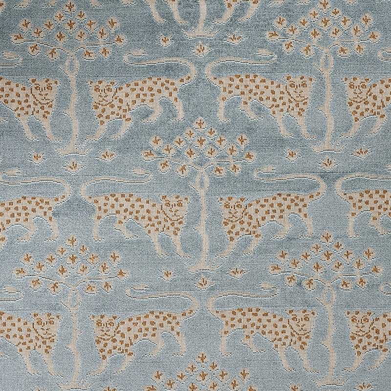 Schumacher WOODLAND LEOPARD VELVET MINERAL Fabric | Atlanta Fabrics