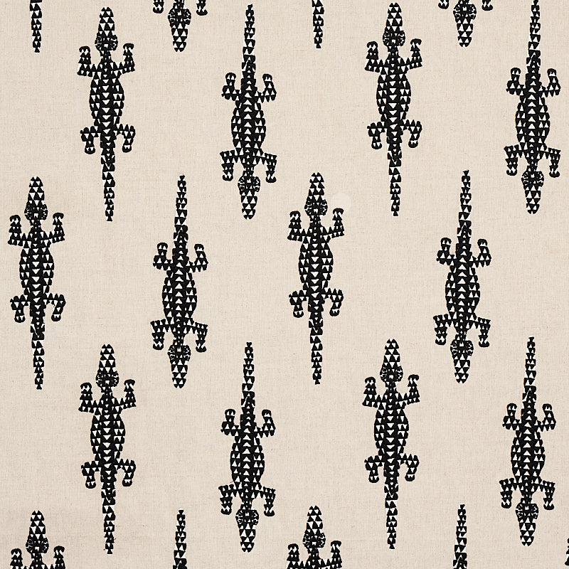 Schumacher BARACOA EMBROIDERY BLACK Fabric | Atlanta Fabrics