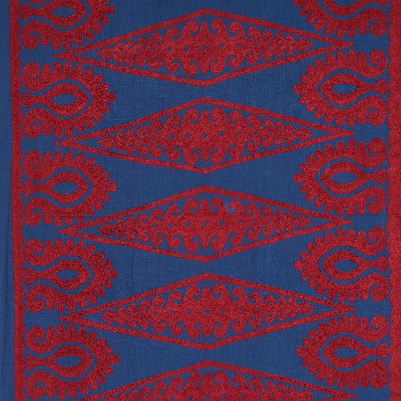 SEEMA EMBROIDERY BLUE & RED