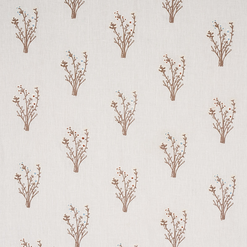 Schumacher Stora Embroidery IVORY Fabric | Atlanta Fabrics