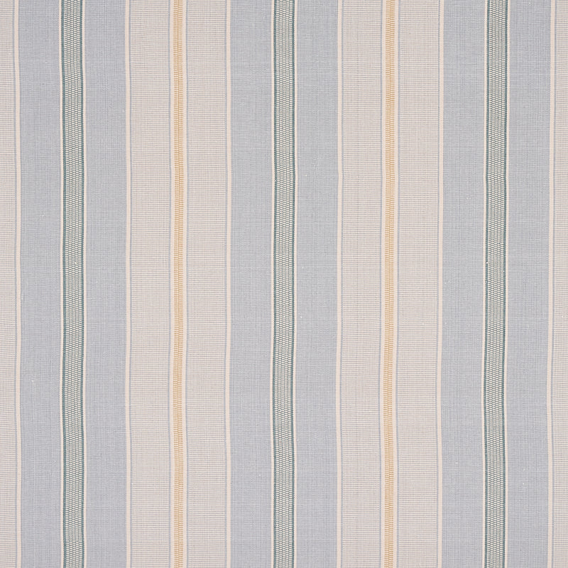 Schumacher SCOOP HAND WOVEN STRIPE BREEZE Fabric | Atlanta Fabrics