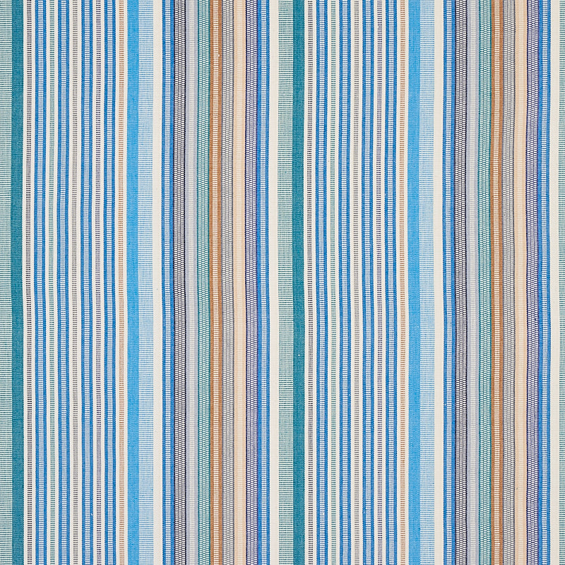 Schumacher RIPPLE HAND WOVEN STRIPE SURF Fabric | Atlanta Fabrics
