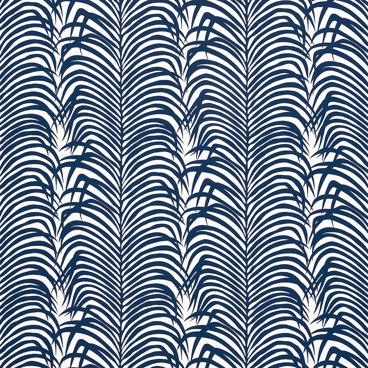 ZEBRA PALM INDOOR/OUTDOOR NAVY