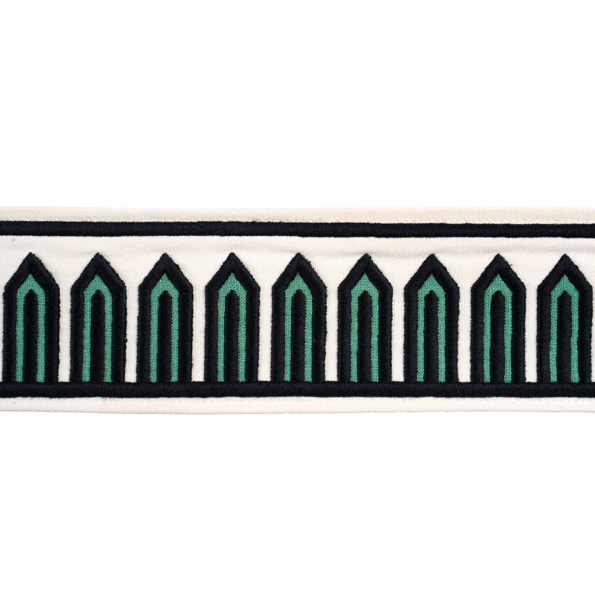 Schumacher BONAPARTE TAPE GREEN Trim | Atlanta Fabrics