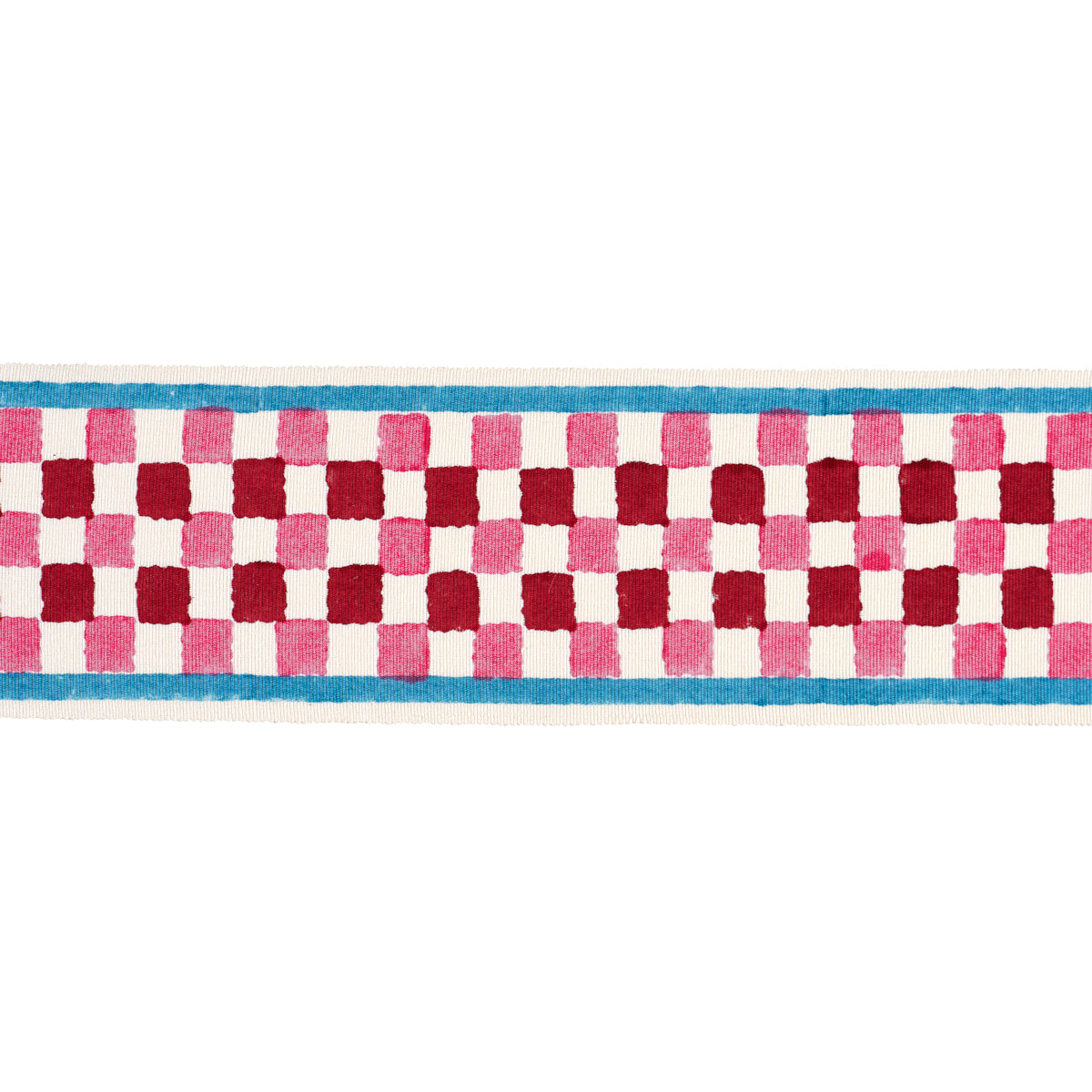 CHEQUER HAND BLOCK TRIM PINK