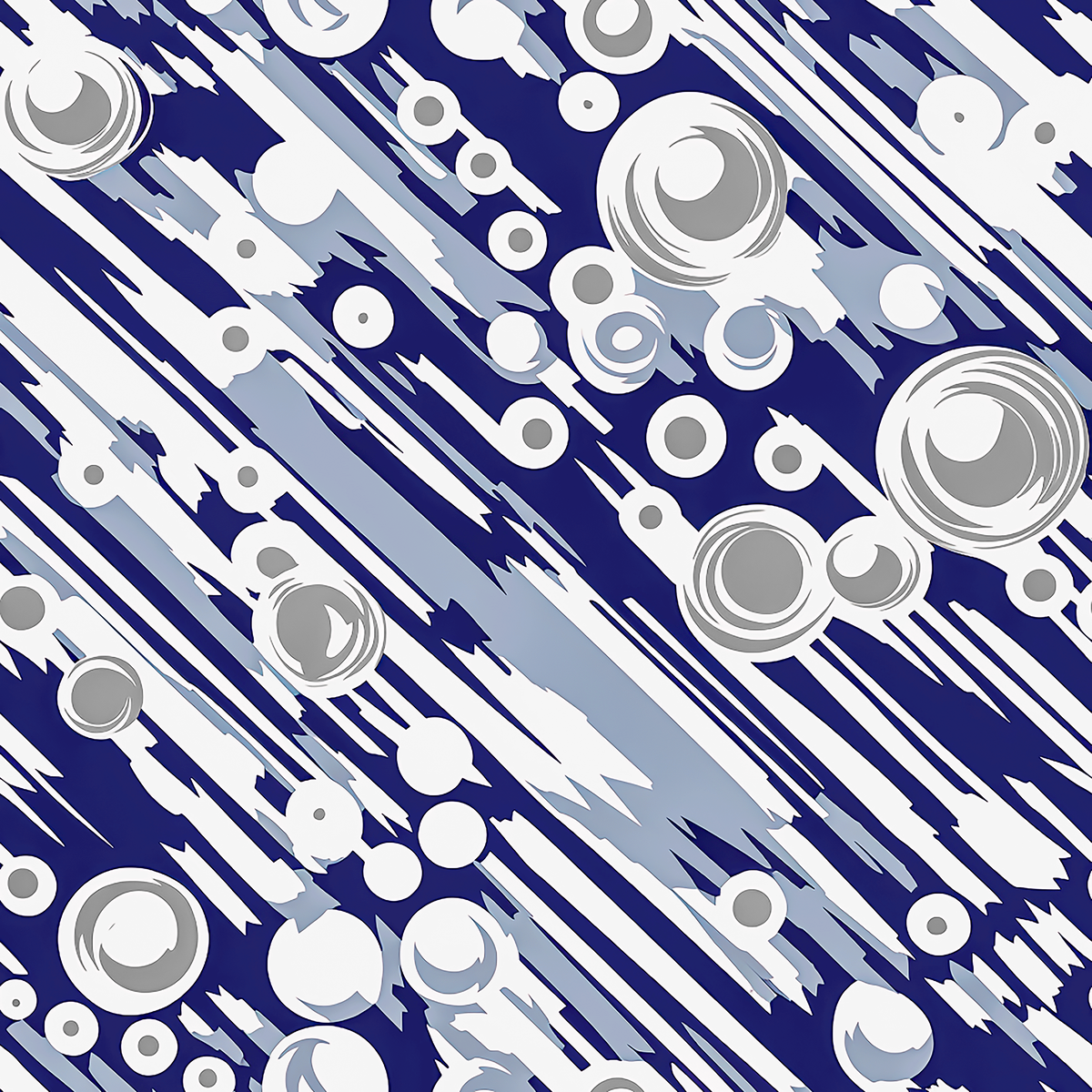 Atlanta Fabrics Bubble Bath Navy Fabric | Atlanta Fabrics