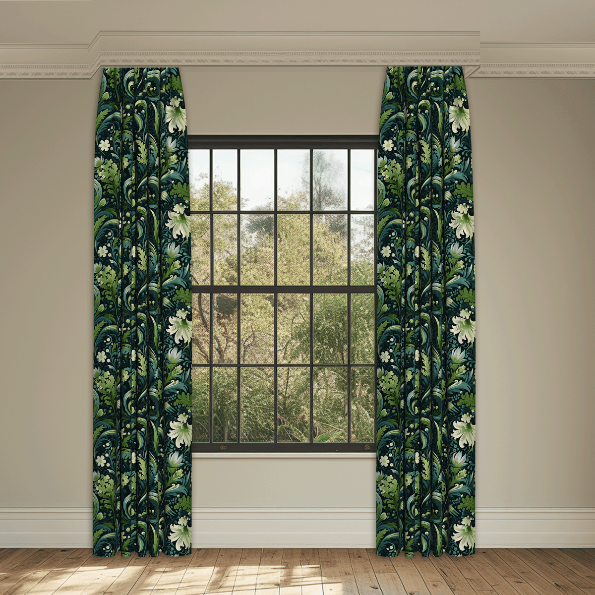 Estremera Green Made to Measure Curtains
