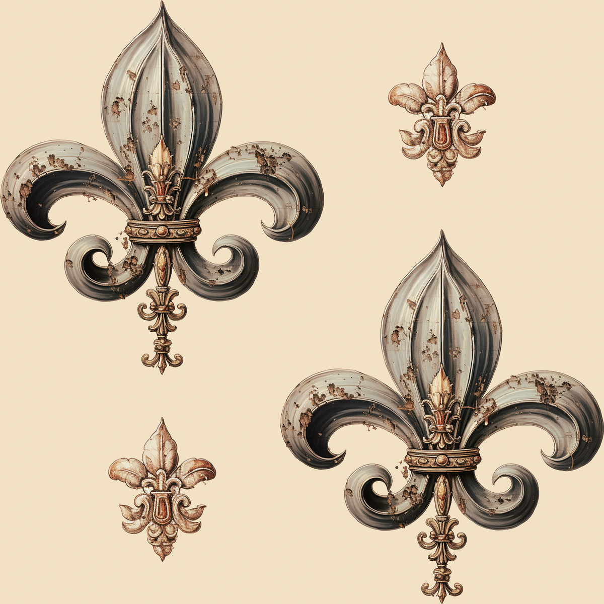 Atlanta Fabrics Fleur De Lis Travertine Fabric | Atlanta Fabrics