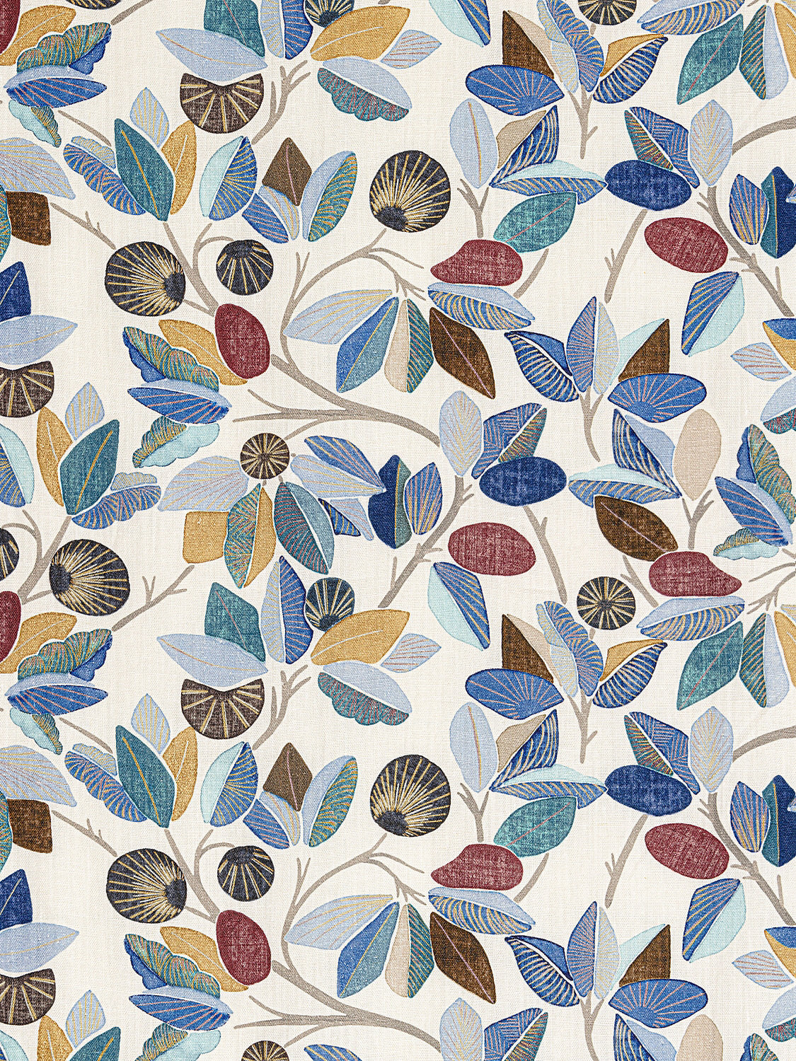 Hinson LINDEN COBALT Fabric | Atlanta Fabrics