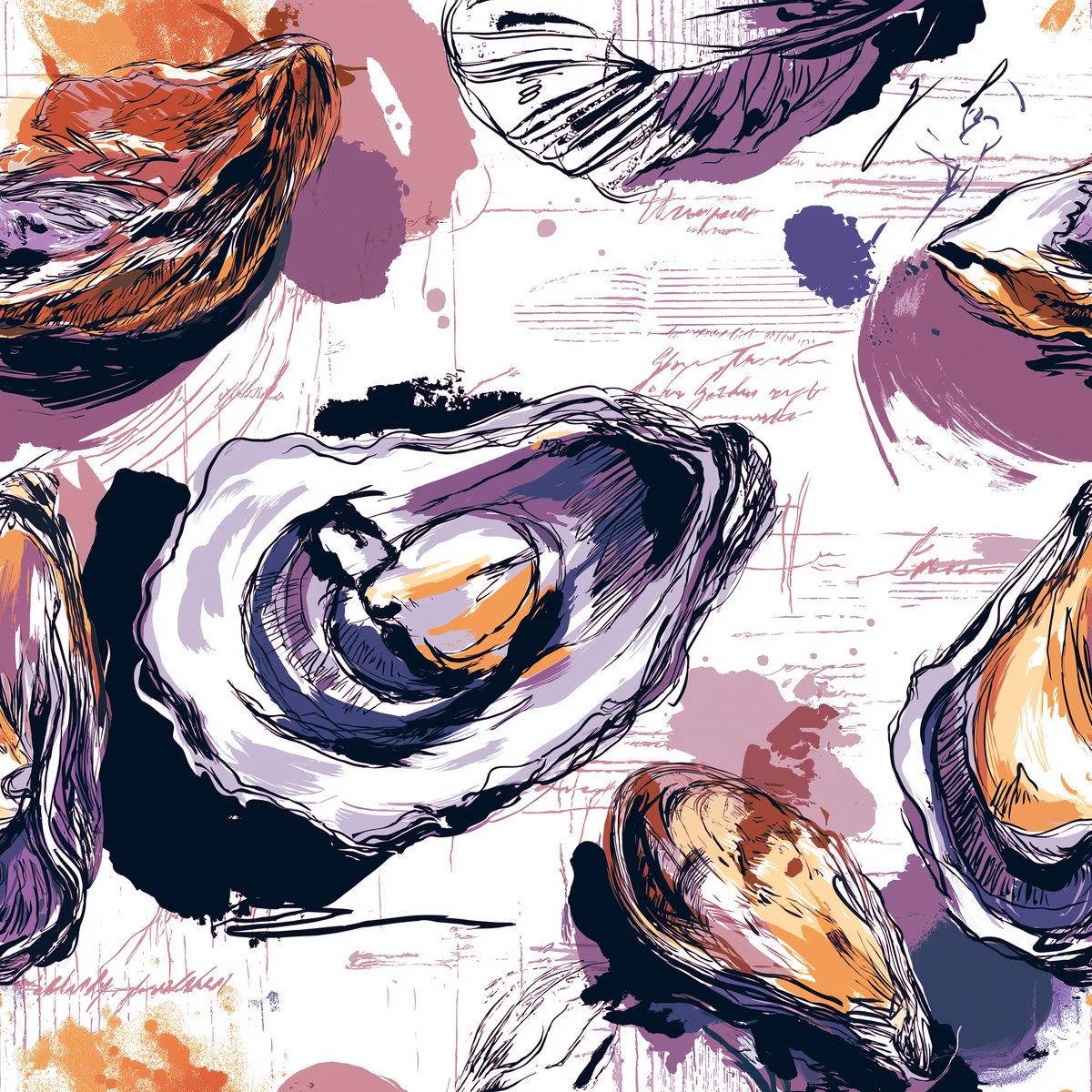 William West Designs Half Shell Aubergine Fabric | Atlanta Fabrics