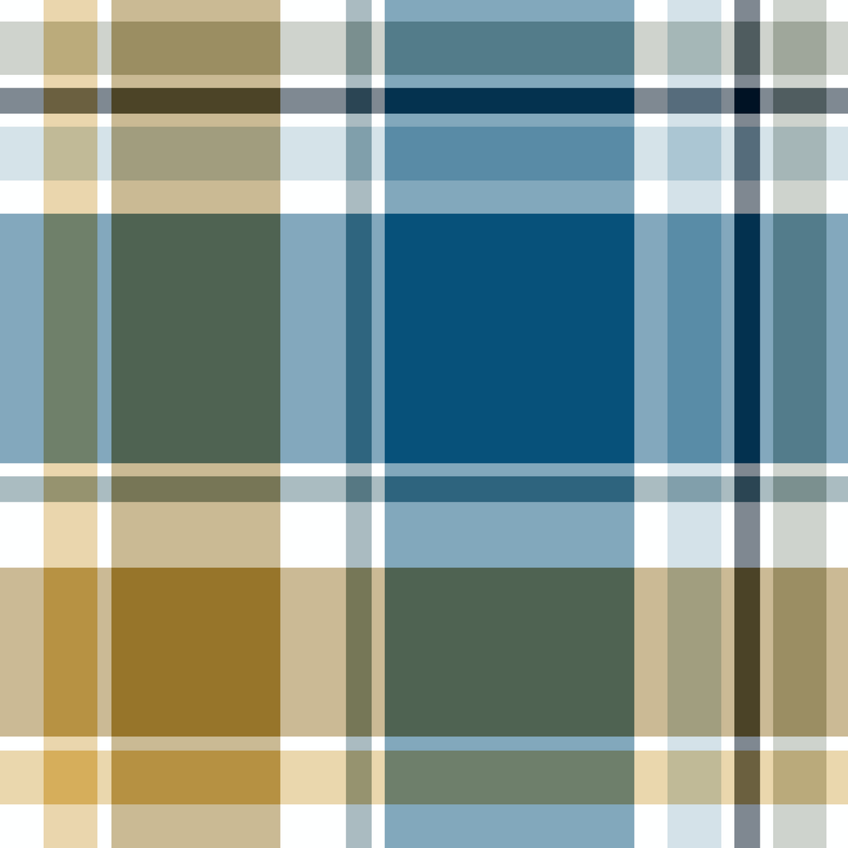 William West Designs Morris Plaid Cadet Fabric | Atlanta Fabrics