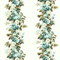 Atlanta Fabrics Olmstead Park Teal Fabric | Atlanta Fabrics
