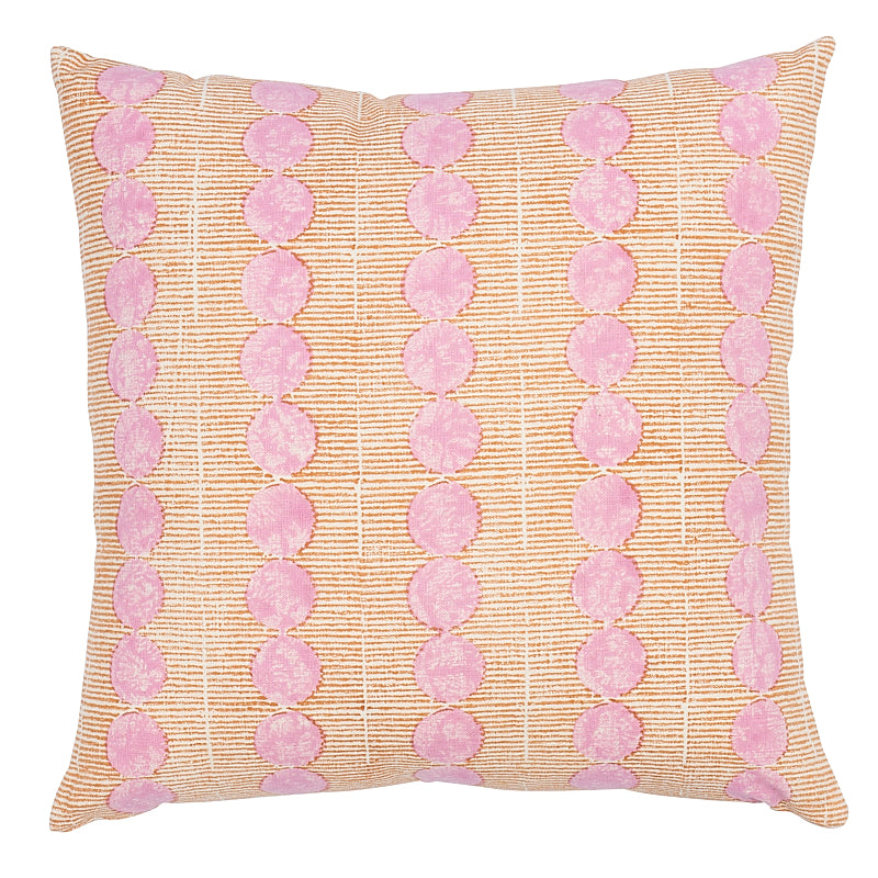 Sun Rise Hand Block Pillow Rose & Copper