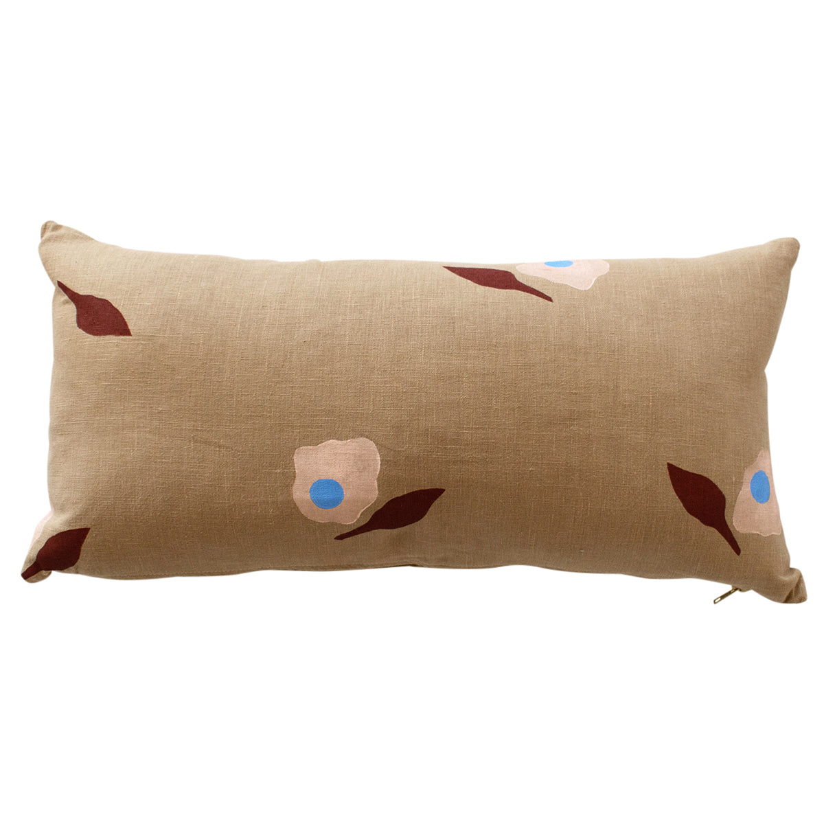 Schumacher Aquinnah Hand Block Pillow Camel Pillows | Atlanta Fabrics