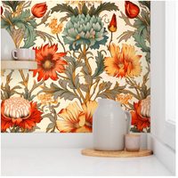 Rosemont Orange Wallpaper