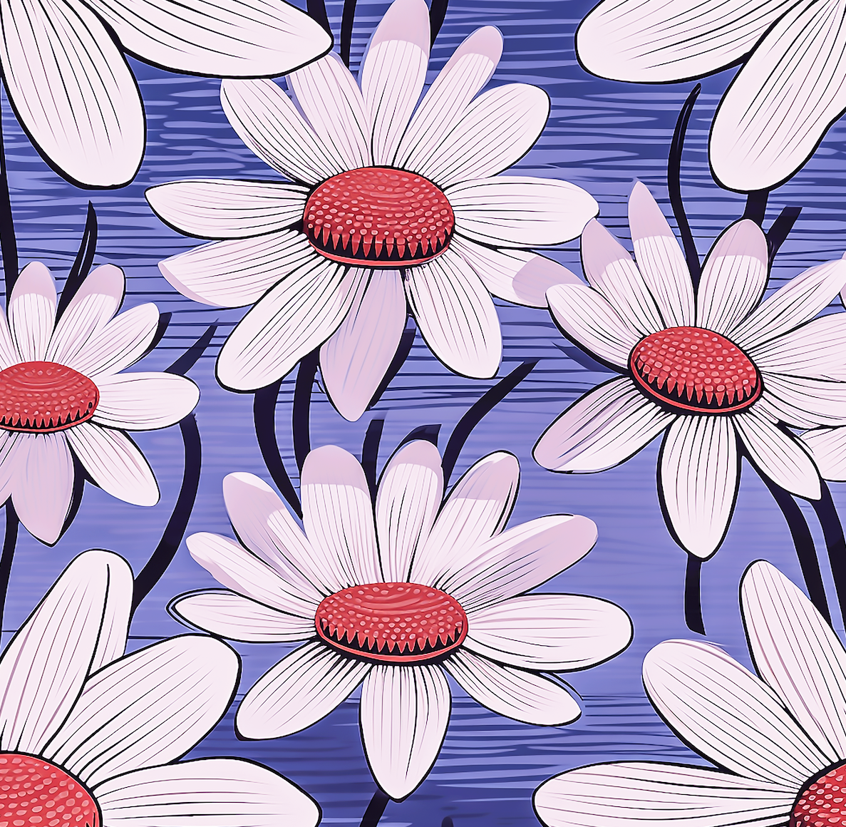 Atlanta Fabrics Half Hearted Majorelle Fabric | Atlanta Fabrics