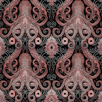Atlanta Fabrics Octopus Coral Fabric | Atlanta Fabrics