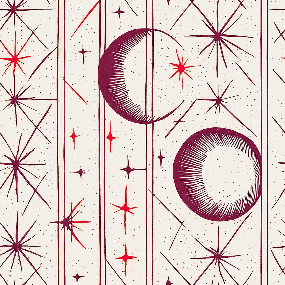 The Moon and Me Burgundy