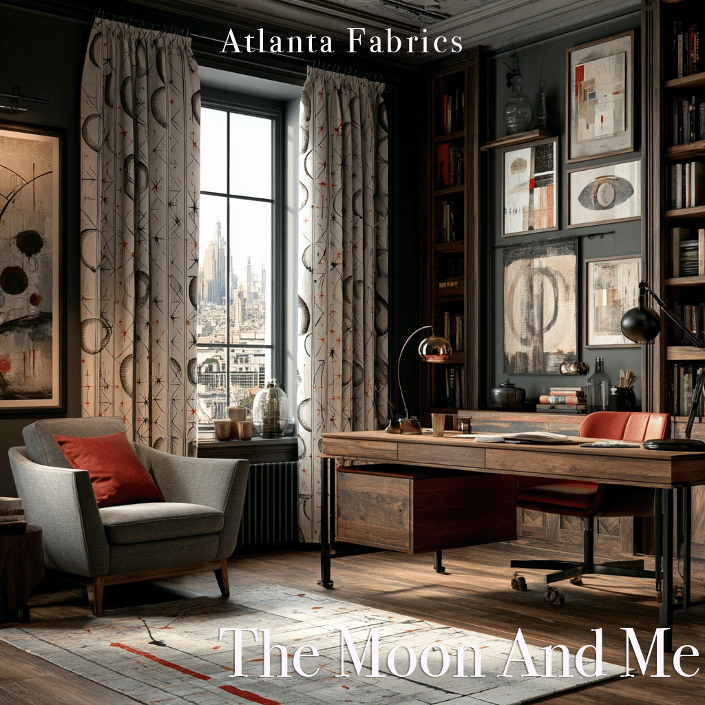 Atlanta Fabrics The Moon and Me Navy Fabric | Atlanta Fabrics