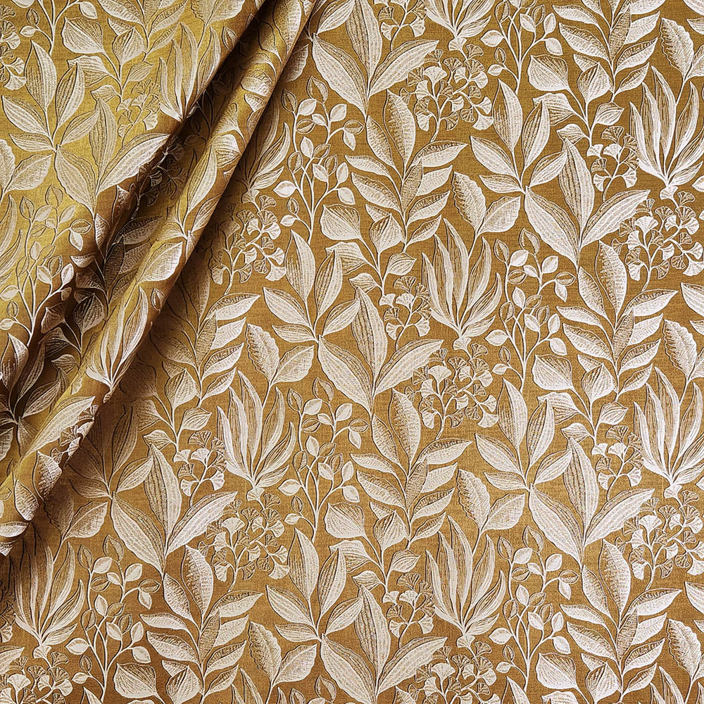 Carole Dance With Me Ochre Fabric | Atlanta Fabrics