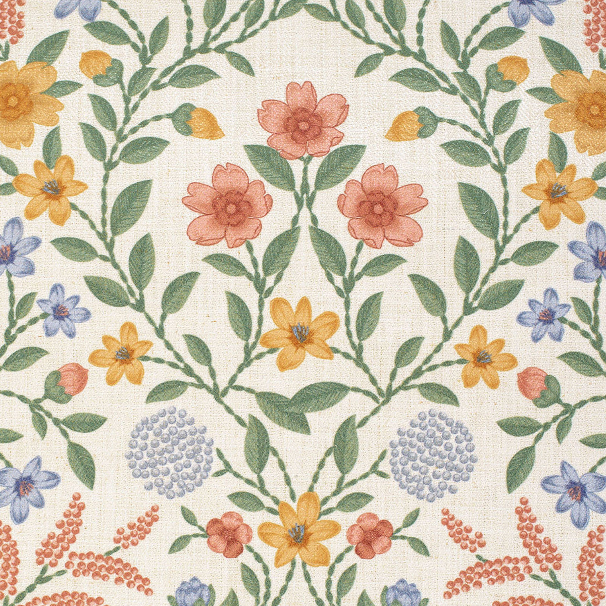 Mitchell Fabrics Springtime-Peach Fabric | Atlanta Fabrics