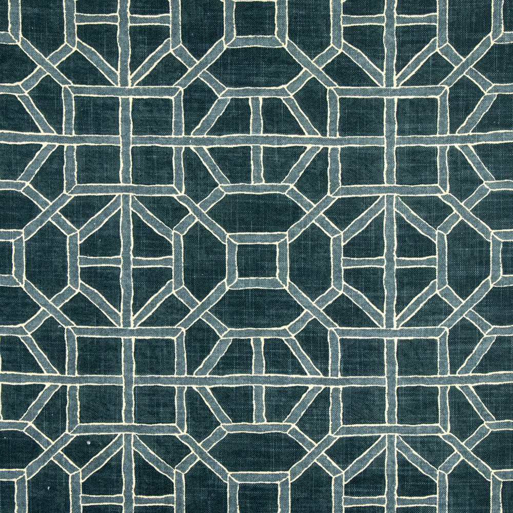 Carole Gate House Slate Fabric | Atlanta Fabrics