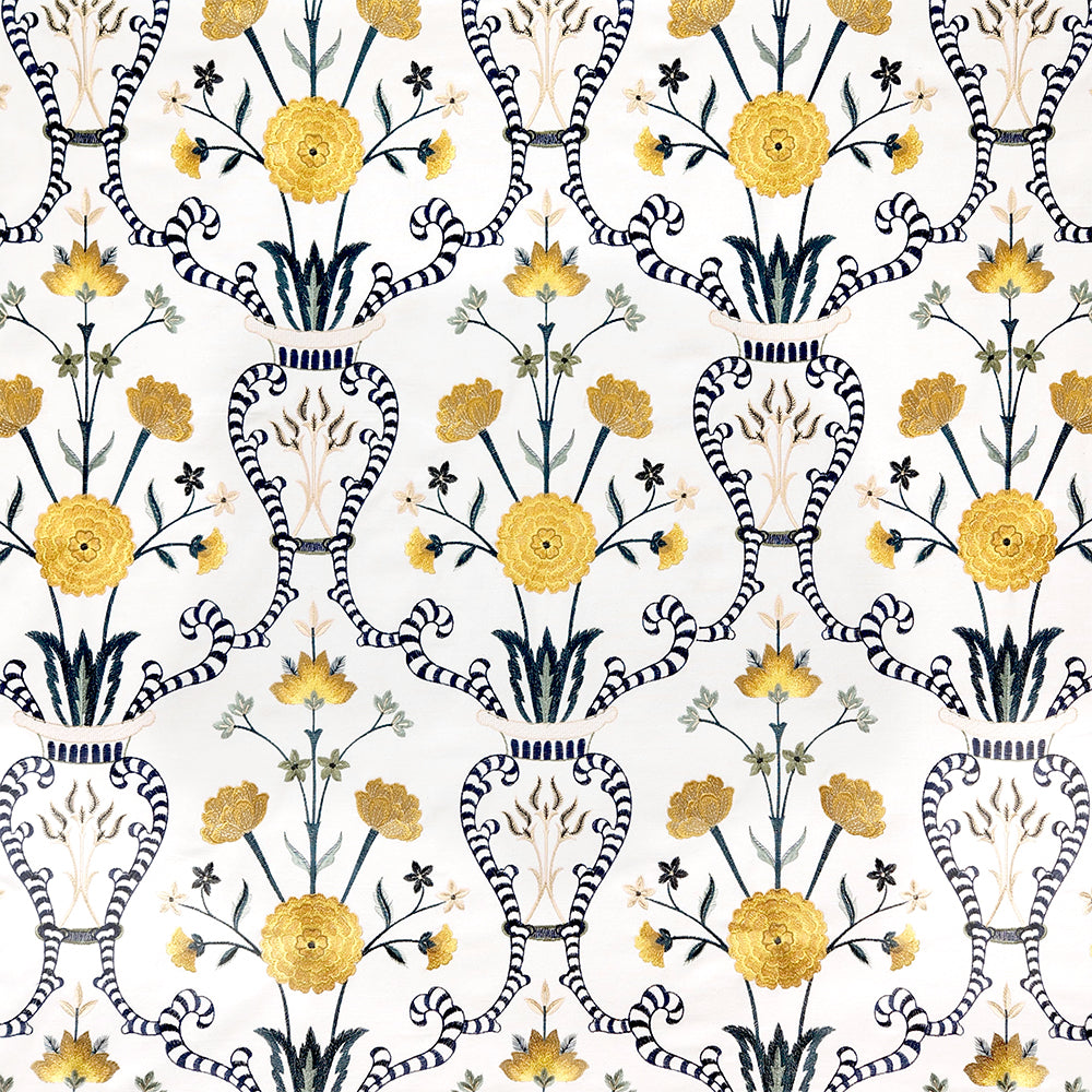 Carole Delicate Heart Marigold Fabric | Atlanta Fabrics