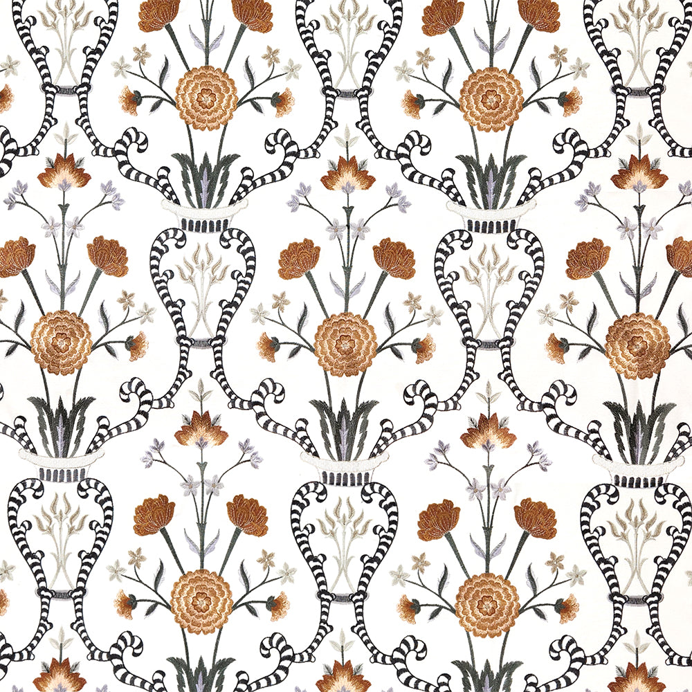 Carole Delicate Heart Cayenne Fabric | Atlanta Fabrics