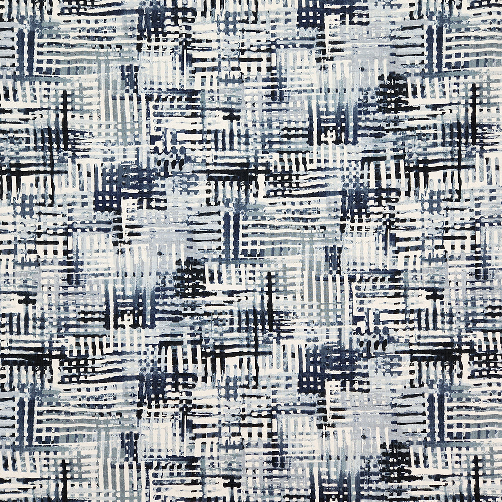 Carole Caught Up Indigo Fabric | Atlanta Fabrics