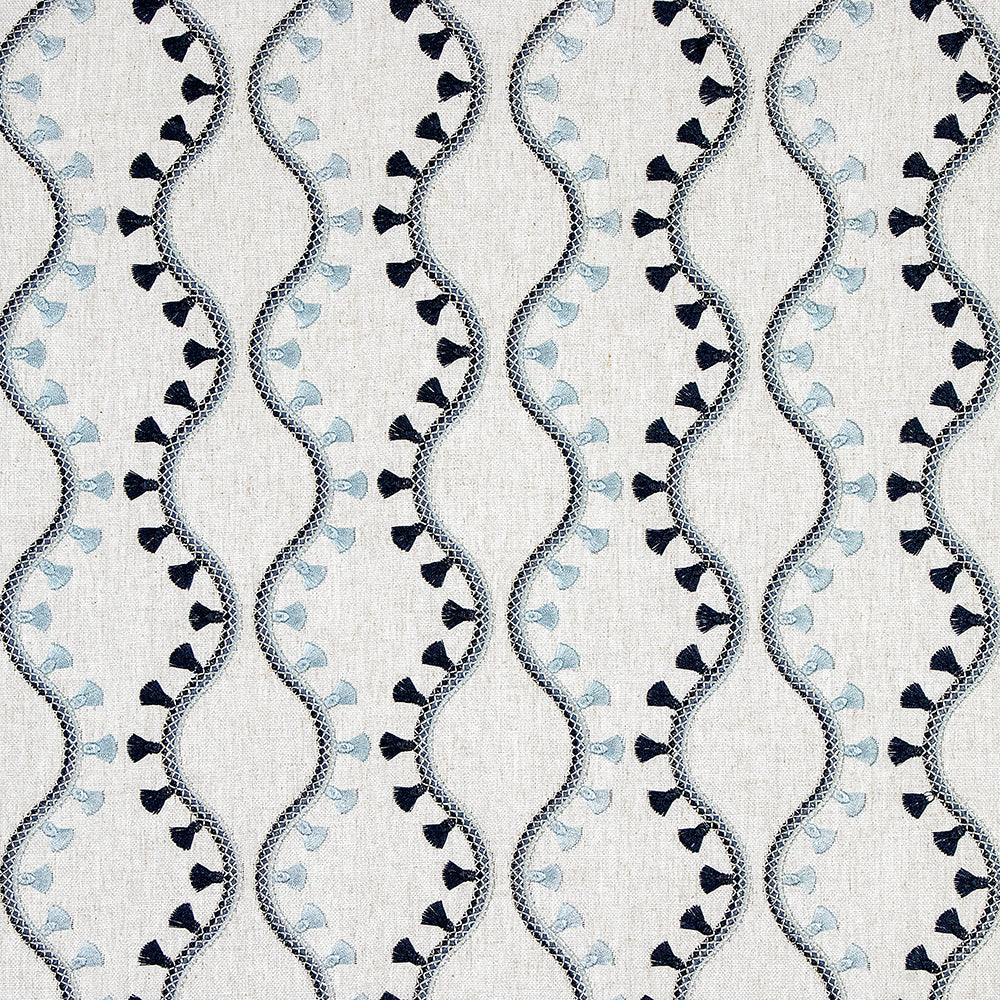 Carole Office Party Sapphire Fabric | Atlanta Fabrics