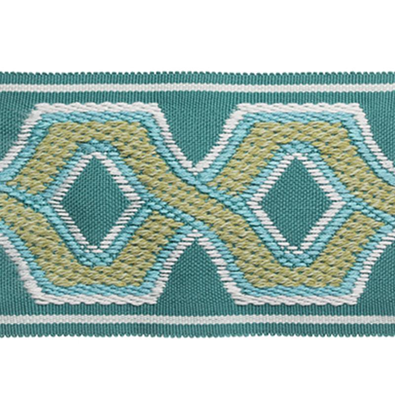 Carole 41240 Tape 3" Teal Trim | Atlanta Fabrics