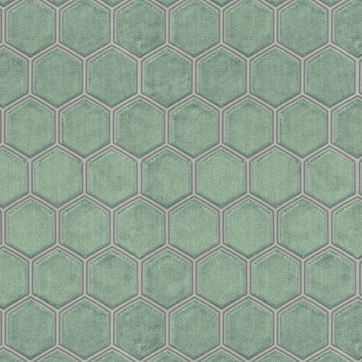HONEYCOMB - Teal/Gray - Atlanta Fabrics