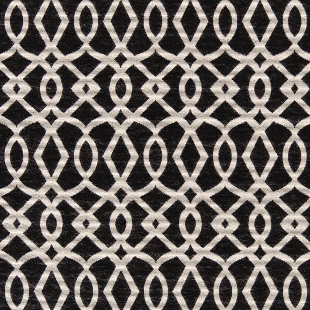 Charlotte Fabrics Iron Work D2441 Black Fabric | Atlanta Fabrics