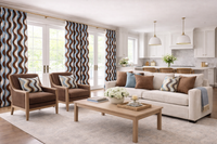 Atlanta Fabrics So Long Dearie Blue and Brown Fabric | Atlanta Fabrics