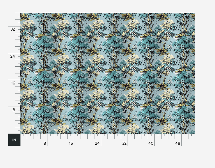 William West Designs Feydeau Aqua Fabric | Atlanta Fabrics