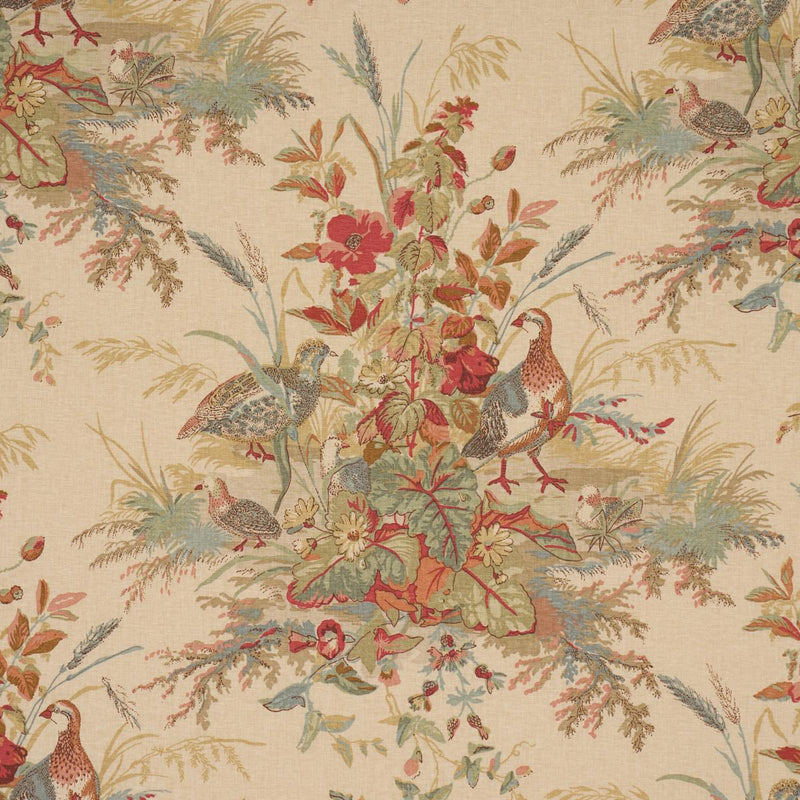 Schumacher QUAIL MEADOW AUTUMN Fabric | Atlanta Fabrics