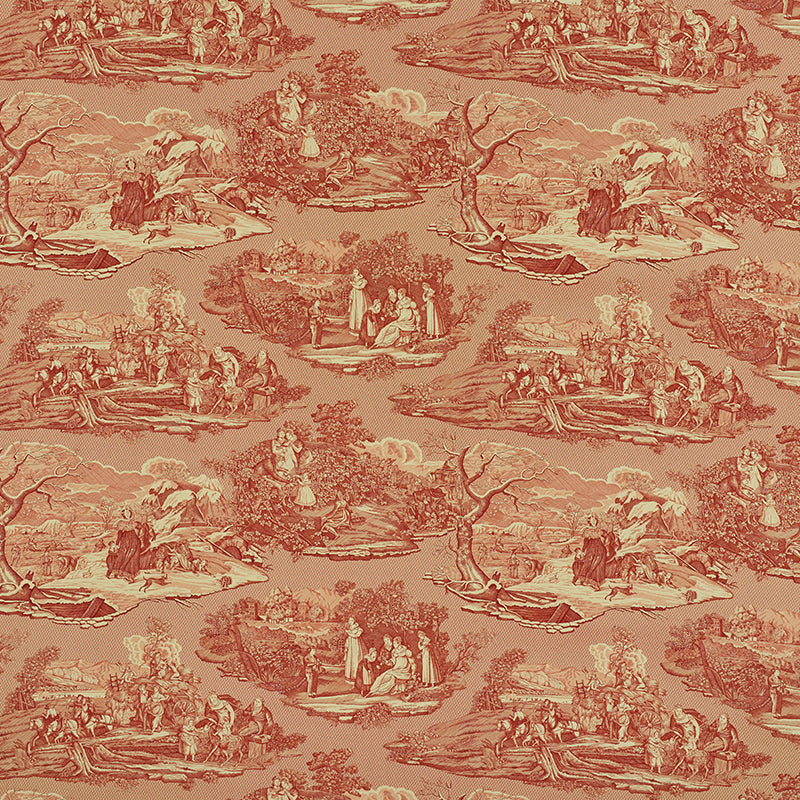 FOUR SEASONS TOILE DOCUMENT RED