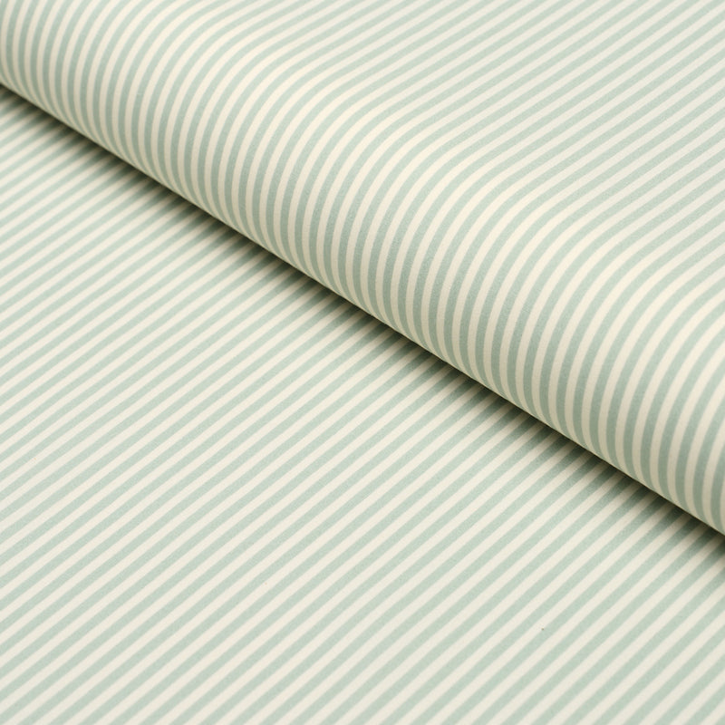 Schumacher NEWPORT POPLIN STRIPE AQUA  | Atlanta Fabrics