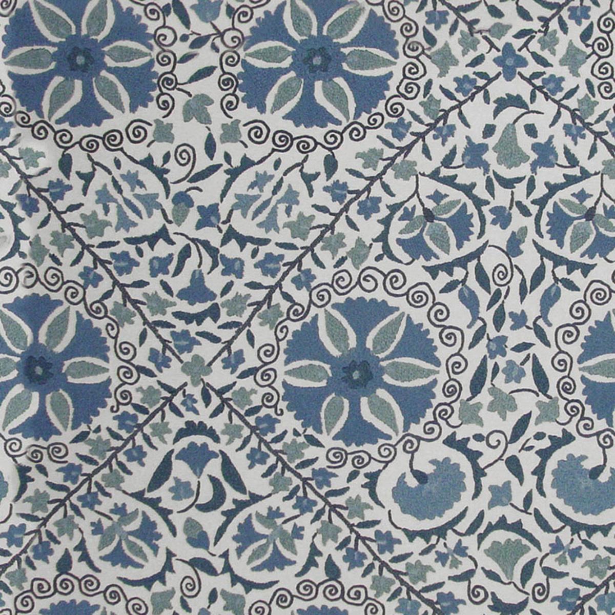 MADURA FLORAL STITCHERY INDIGO & IVORY